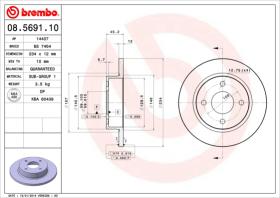 BREMBO 08569110 - DISCO DE FRENO