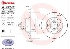 BREMBO 08570910 - DISCO DE FRENO