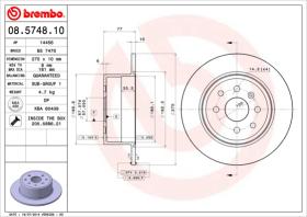 BREMBO 08574810 - DISCO DE FRENO