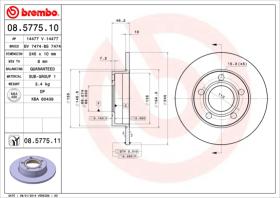 BREMBO 08577510 - DISCO DE FRENO