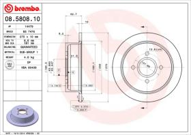 BREMBO 08580810 - DISCO DE FRENO