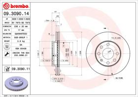 BREMBO 09309014 - DISCO DE FRENO