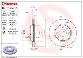 BREMBO 09312510 - DISCO DE FRENO