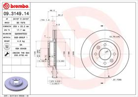 BREMBO 09314914 - DISCO DE FRENO