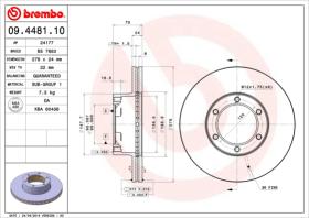 BREMBO 09448110 - DISCO DE FRENO