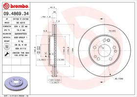 BREMBO 09486934 - DISCO DE FRENO