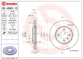 BREMBO 09488310 - DISCO DE FRENO