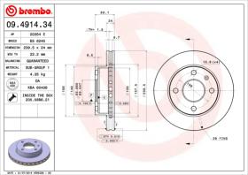 BREMBO 09491434 - DISCO DE FRENO