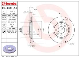 BREMBO 09493014 - DISCO DE FRENO