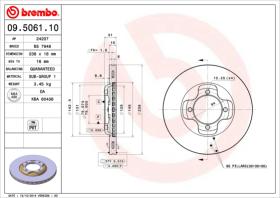 BREMBO 09506110 - DISCO DE FRENO