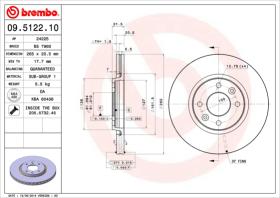 BREMBO 09512210 - DISCO DE FRENO