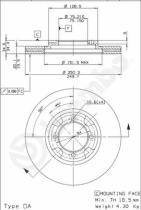 BREMBO 09521910 - DISCO DE FRENO