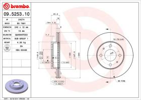 BREMBO 09525310 - DISCO DE FRENO