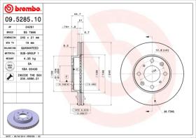 BREMBO 09528510 - DISCO DE FRENO