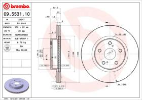 BREMBO 09553110 - DISCO DE FRENO