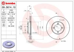 BREMBO 09561410 - DISCO DE FRENO