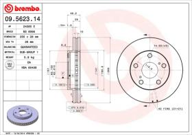 BREMBO 09562314 - DISCO DE FRENO