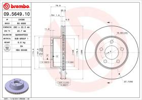 BREMBO 09564910 - DISCO DE FRENO