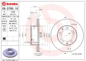 BREMBO 09578310 - DISCO FRENO