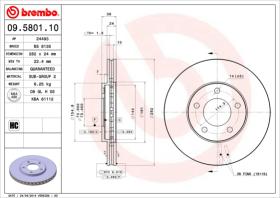 BREMBO 09580110 - DISCO DE FRENO