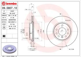 BREMBO 09580710 - DISCO DE FRENO