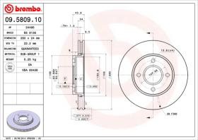 BREMBO 09580910 - DISCO DE FRENO