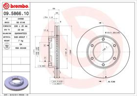 BREMBO 09586610 - DISCO DE FRENO