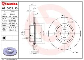 BREMBO 09588910 - DISCO DE FRENO