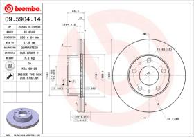 BREMBO 09590414 - DISCO DE FRENO