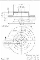 BREMBO 09593710 - DISCO DE FRENO