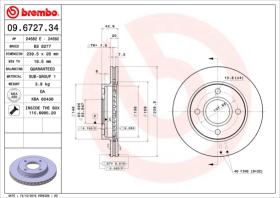 BREMBO 09672734 - DISCO DE FRENO