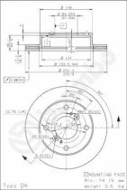 BREMBO 09674110 - DISCO DE FRENO