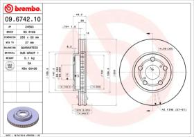 BREMBO 09674210 - DISCO DE FRENO