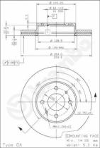 BREMBO 09674310 - DISCO DE FRENO