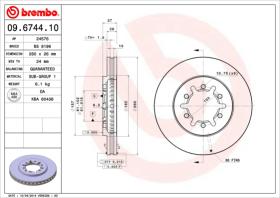 BREMBO 09674410 - DISCO DE FRENO