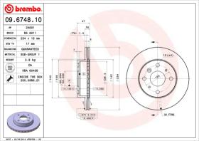 BREMBO 09674810 - DISCO DE FRENO