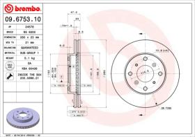 BREMBO 09675310 - DISCO DE FRENO