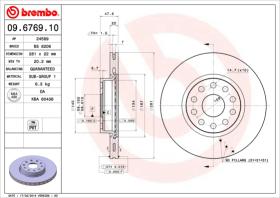 BREMBO 09676910 - DISCO DE FRENO