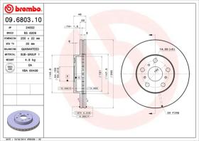 BREMBO 09680310 - DISCO DE FRENO