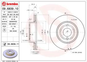 BREMBO 09683910 - DISCO DE FRENO