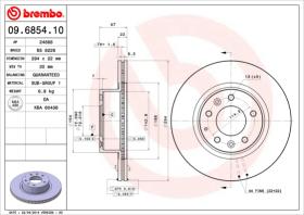 BREMBO 09685410 - DISCO DE FRENO