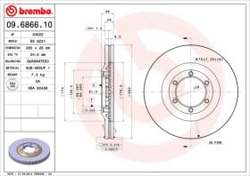 BREMBO 09686610 - DISCO DE FRENO