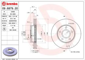 BREMBO 09687920 - DISCO DE FRENO