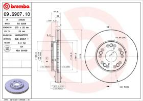 BREMBO 09690710 - DISCO DE FRENO