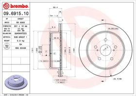 BREMBO 09691510 - DISCO DE FRENO