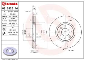 BREMBO 09692514 - DISCO DE FRENO