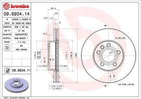 BREMBO 09693414 - DISCO DE FRENO