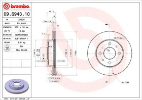 BREMBO 09694310 - DISCO DE FRENO