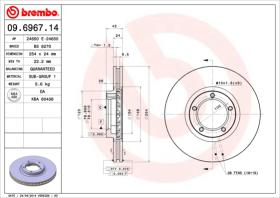 BREMBO 09696714 - DISCO DE FRENO