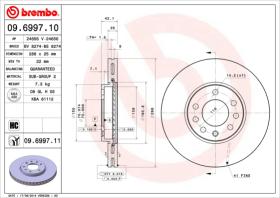 BREMBO 09699710 - DISCO DE FRENO